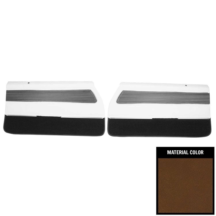 72CD421-P Front Door Panels for 1972 Oldsmobile Cutlass Supreme Pre-Assembled Dark Saddle