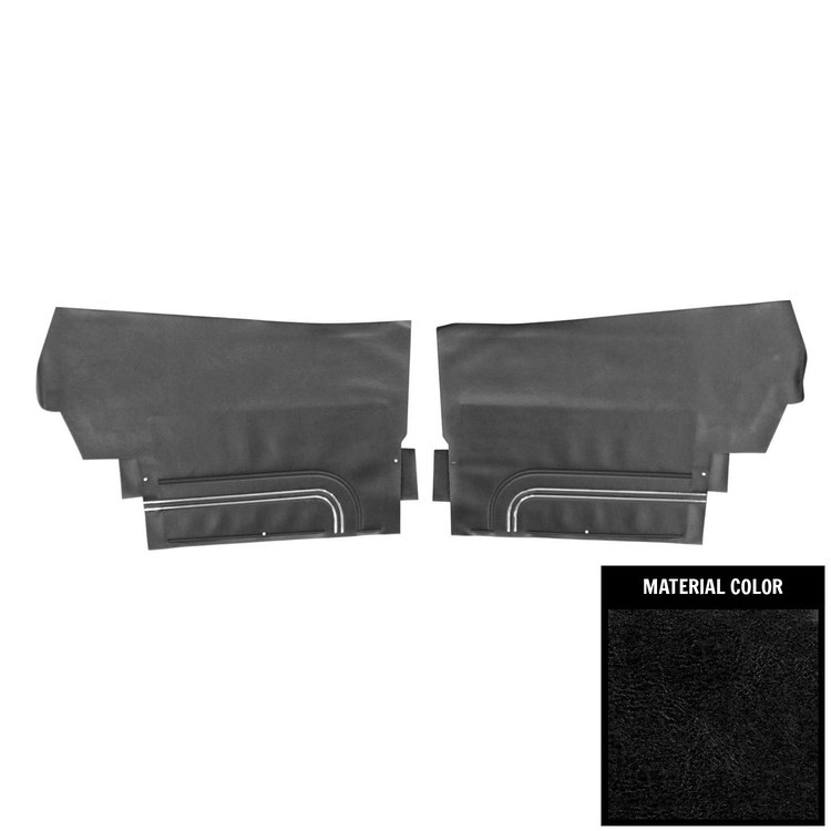 72GD10V Rear Door Panels for 1972 GTO/Lemans Sport Convertible Platinum Edition Black