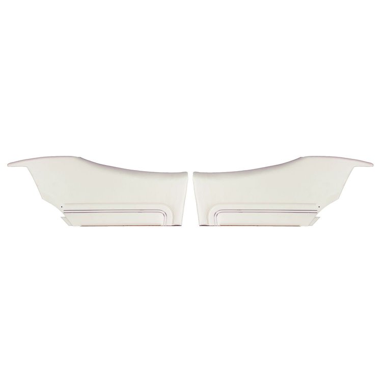72GD37C-P Rear Door Panels for 1972 GTO/LeMans Sport Hrdtp Pre-Assembled Platinum White/Black