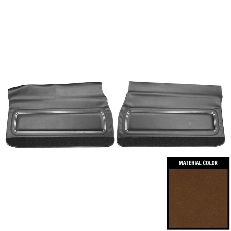 72GD42 Front Door Panels for 1972 Pontiac GTO/Lemans Sport Platinum Edition Dark Saddle