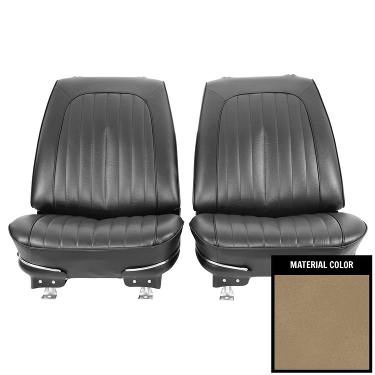 72GS41U-P Pre-Assembled Front Bucket Seats for 1972 Pontiac GTO/Lemans Sandalwood