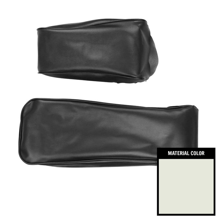 72KRA37F-1 Cologne Grain Vinyl Center Arm Rest Cover for 1972 Dodge Charger White