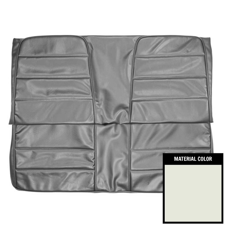 72KSA37C-1 Cologne Rear Bench Seat Cover for 1972-1973 Dodge Charger/SE Hardtop White