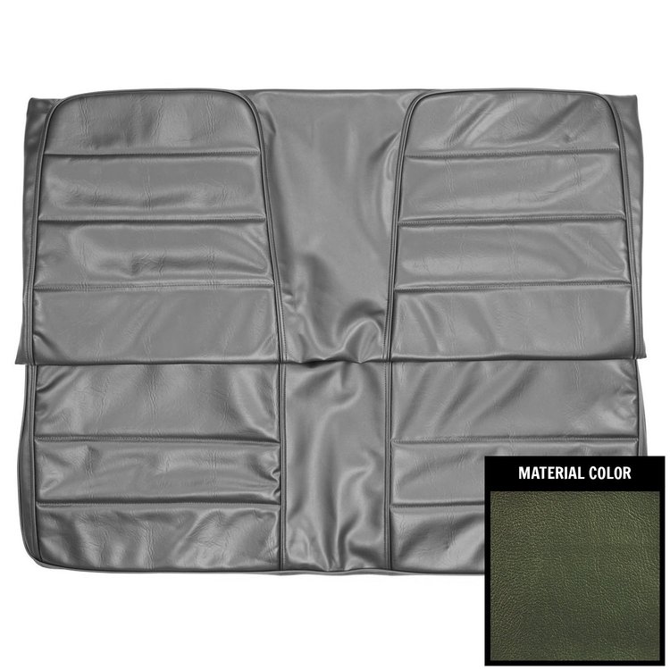 72KSA716C-1 Cologne Rear Bench Seat Cover for 1972-1973 Dodge Charger/SE Hardtop Dark Green