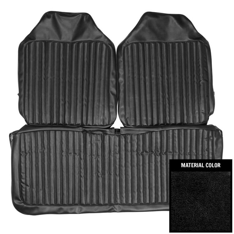 72KSDA10B-9 Front Bench Seat Cover for 1972 Dodge Dart/Valiant Black & Charcoal