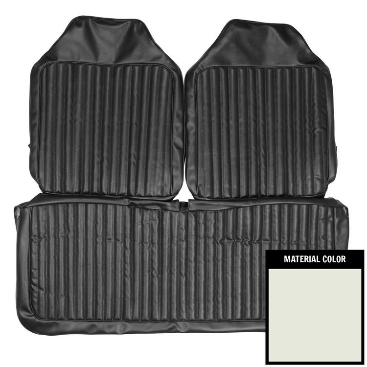 72KSDA37B-9 Front Bench Seat Cover for 1972 Dodge Dart/Valiant White