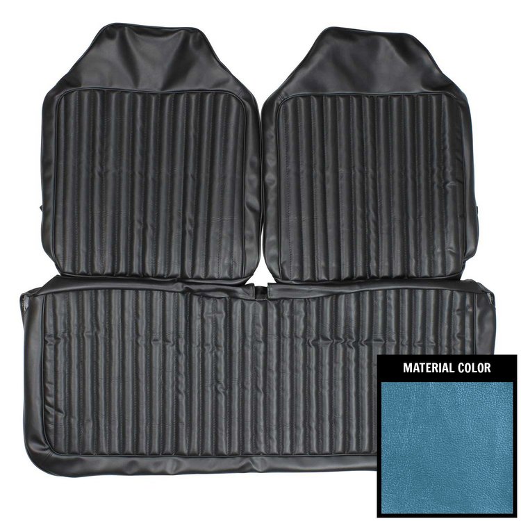 72KSDA723B-9 Front Bench Seat Cover for 1972 Dodge Dart/Valiant Bright Blue