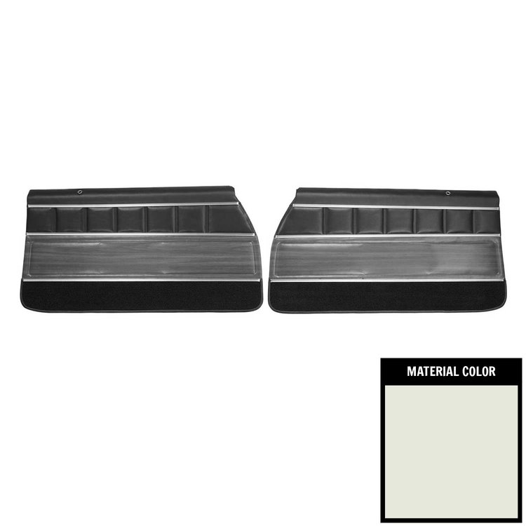 72UDW37-P Front Door Panels for 1972 Buick Skylark/350/Custom/GS Pre-Assembled White/Black