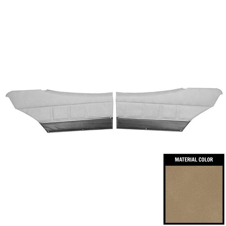72UDW41C-P Rear Door Panels for 1972 Skylark/350/Custom/GS Hardtop Pre-Assembled Sandalwood