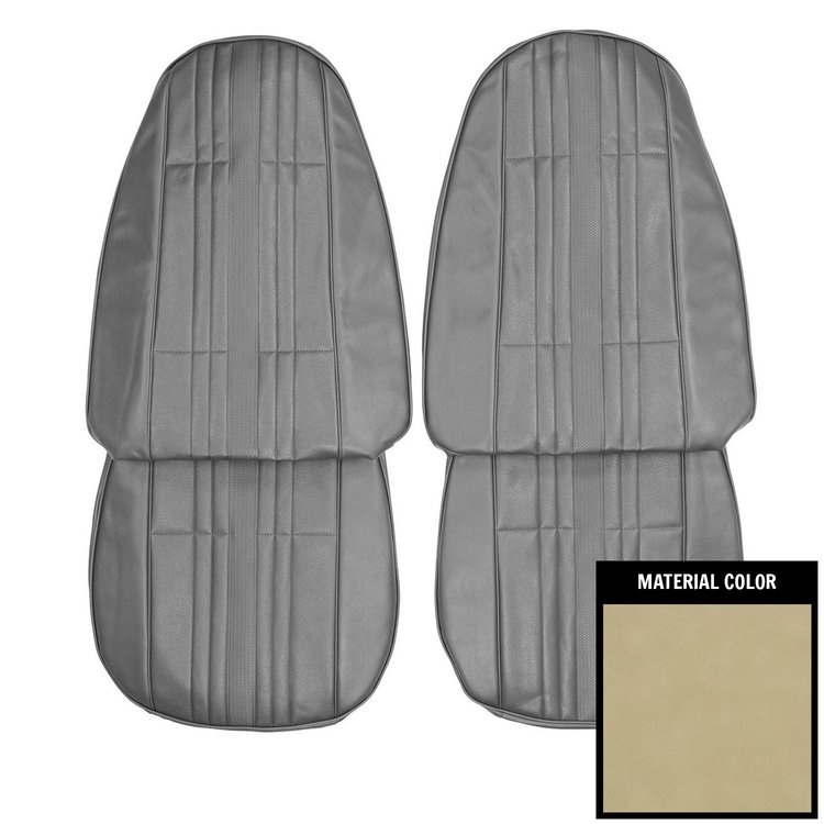 72XS29U-1 Front Ralley Closed Back Bucket Seat Covers for 1972 Chevrolet Nova Covert