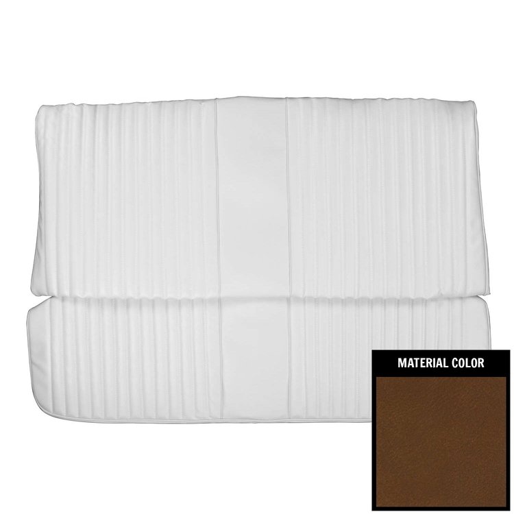73GS42C Rear Bench Seat Cover for 1973 Pontiac Ventura/GTO Hardtop Dark Saddle