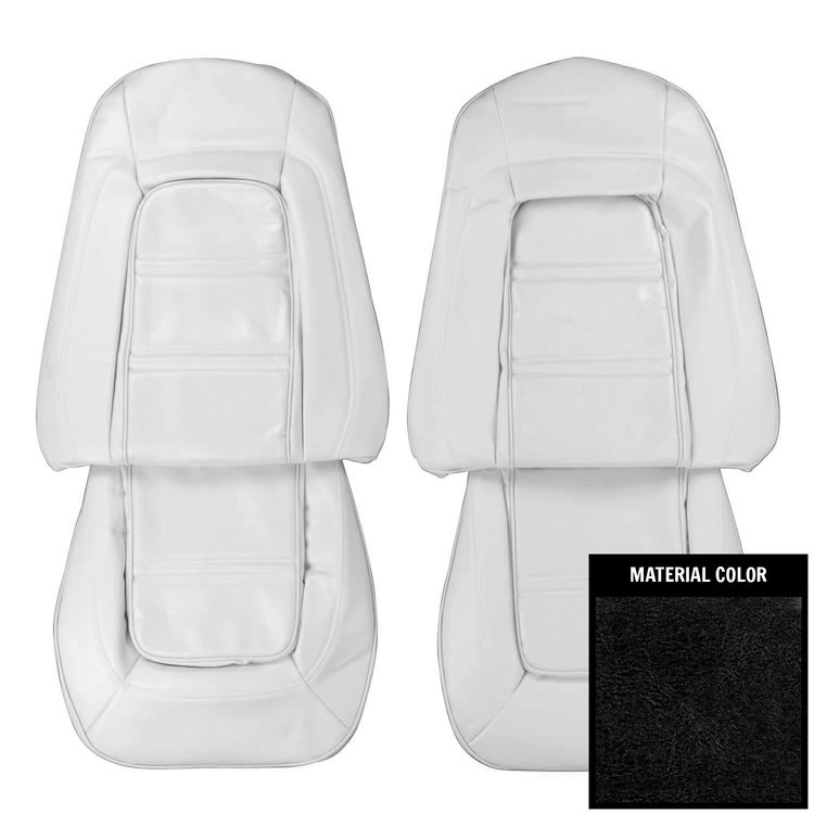 73PS10U Front Bucket Seat Covers for 1973-1975 Pontiac Gran Am/Grand Prix Black