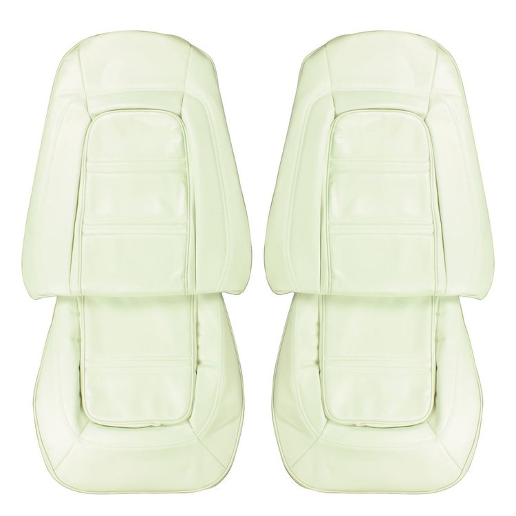 73PS37U Front Bucket Seat Covers for 1973-1975 Pontiac Grand Am/Grand Prix White