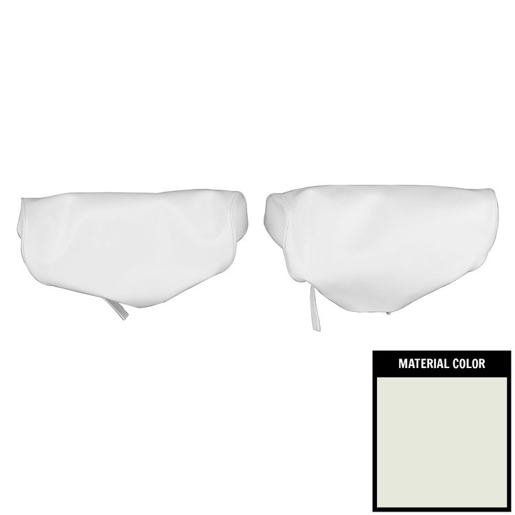 73XH37B Bench Seat Head Rest Covers for 1973-1974 Chevrolet Nova White