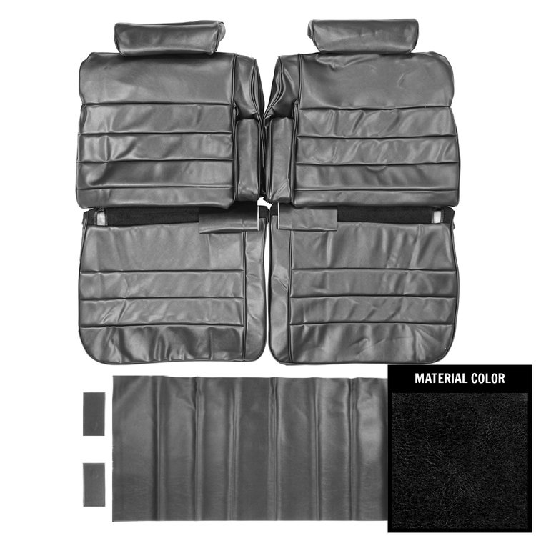 75QSE10U Front Bucket Seat Covers for 1975-1976 Cadillac El Dorado Black
