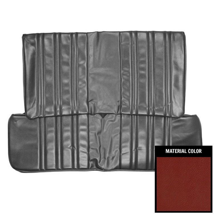 75XS30F-1 Fold Down Rear Seat Cover for 1975 Nova 2-Door Sedan/Hatchback Custom Red
