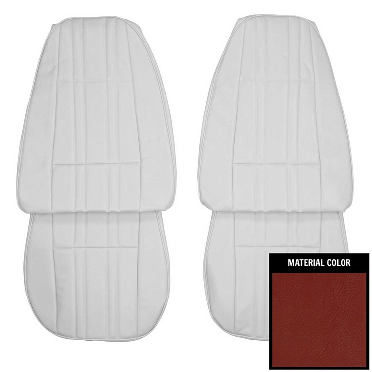 75XS30U-1 Front Bucket Seat Covers for 1975 Chevrolet Nova 2-Door Sedan Black