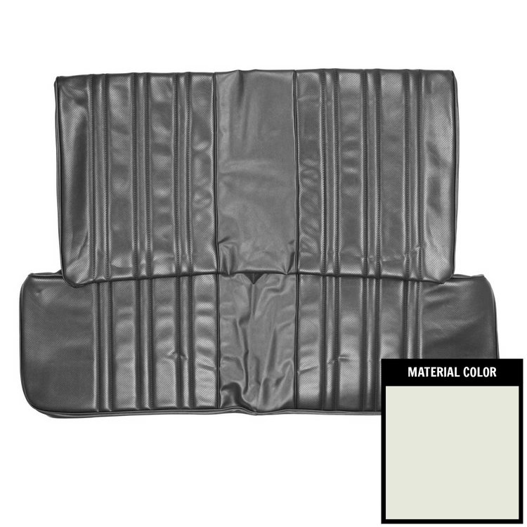 75XS37F-1 Fold Down Rear Seat Cover for 1975 Nova 2-Door Sedan/Hatchback Custom White