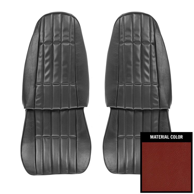 76ES30U Front Bucket Seat Covers for 1976 Pontiac Firebird Standard Red