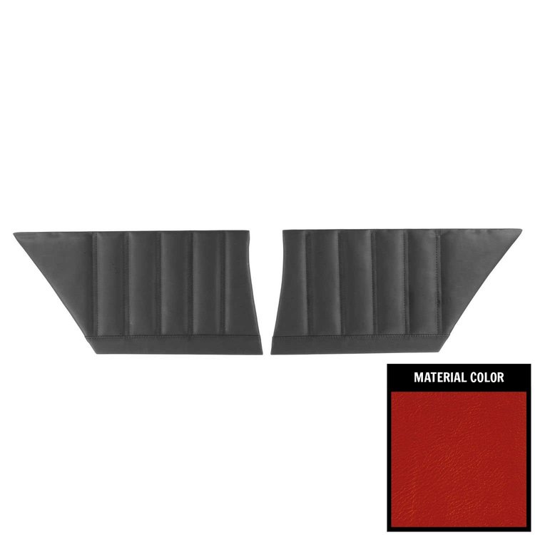 76MD32C Rear Door Panels for 1976 Chevrolet Monte Carlo Hardtop Bright Red