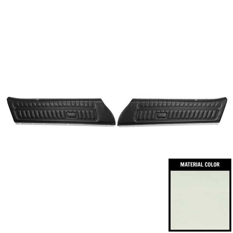 77FD37-P Front Door Panels for 1977 Camaro/Firebird Standard Pre-Assembled White