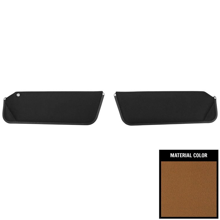77FVC1885 Cloth Sun Visors for 1977-1981 Camaro/Firebird Camel