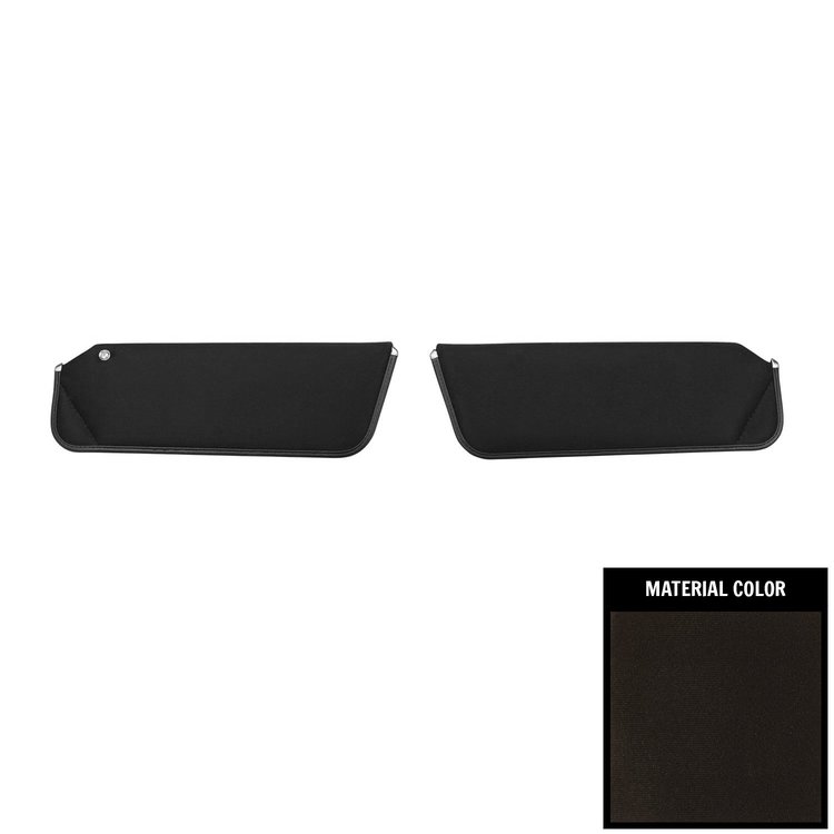77FVC28 Cloth Sun Visors for 1977-1981 Camaro/Firebird Black