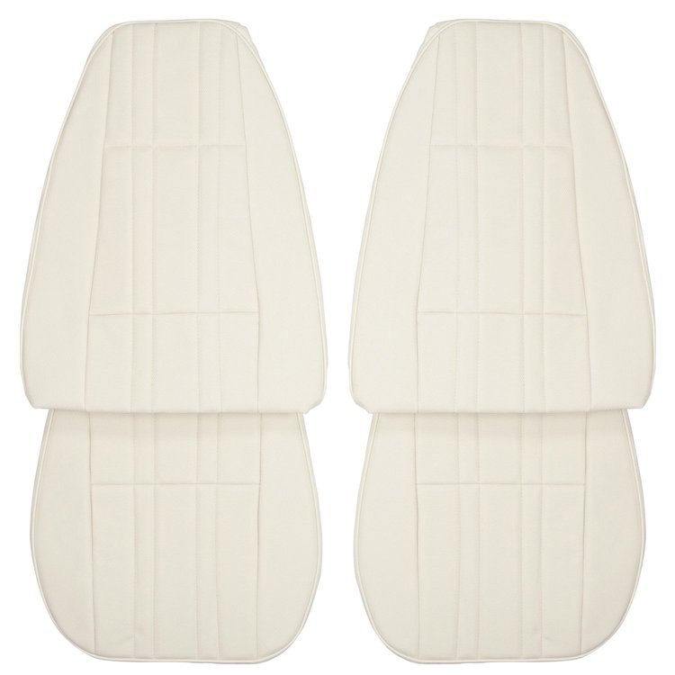 77XS37U-1 Front Bucket Seat Covers for 1977-1978 Chevrolet Nova 2-Door Sedan Standard White