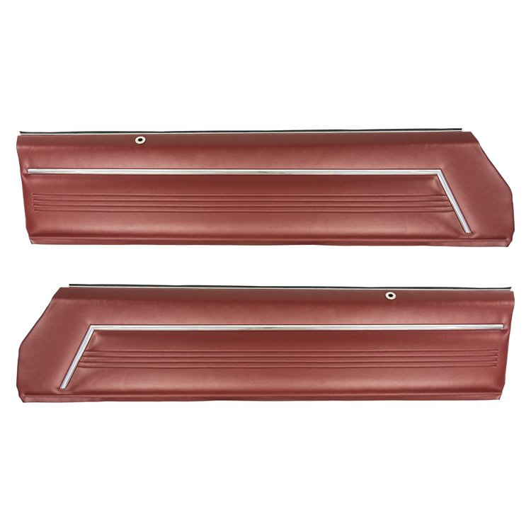 78AD38-P Front Door Panels for 1978-1980 Chevrolet Malibu / El Camino Pre-Assembled Carmine
