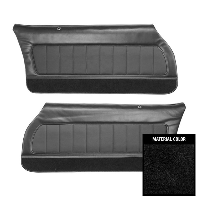 78FDLT70-P Front Door Panels for 1978-79 Camaro LT/Berlinetta/Custom Vinyl Pre-Assembled Black