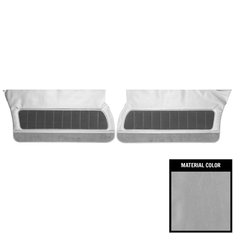 78FDLTC66 Front Door Panels for 1978-1981 Chevrolet Camaro LT/Berlinetta/Custom Cloth Silver