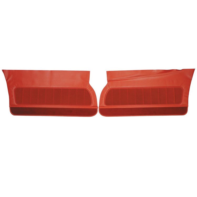 78FDLTC77 Front Door Panels for 1978-1981 Camaro LT/Berlinetta/Custom Cloth Bright Red