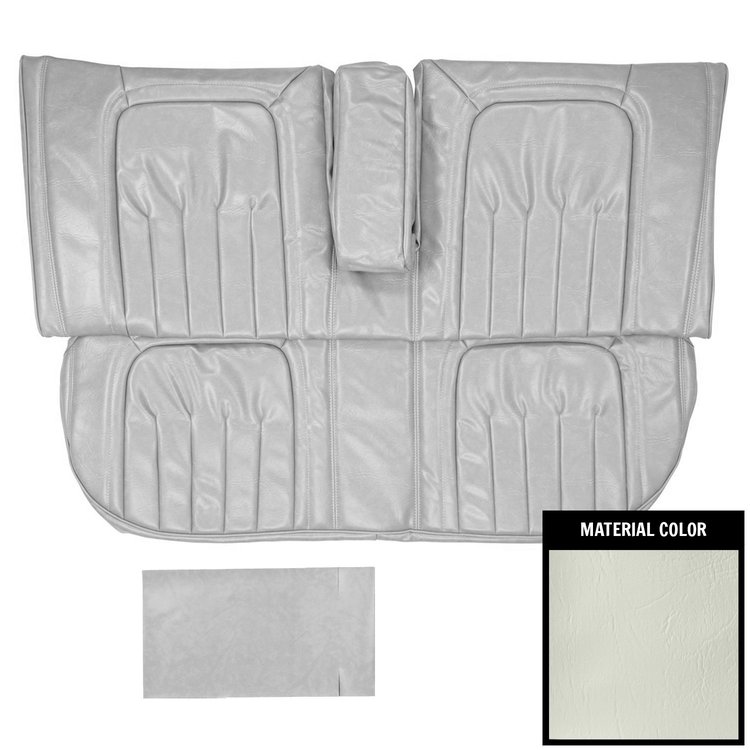 78QSS4D38S Rear Bench Seat Cover for 1978-1979 Cadillac Seville 4 Door Sedan White