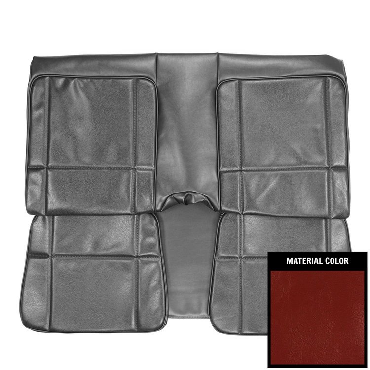 80DS38C Rear Bench Seat Cover for 1980-81 Camaro Berlinetta Hardtop Custom Vinyl Carmine