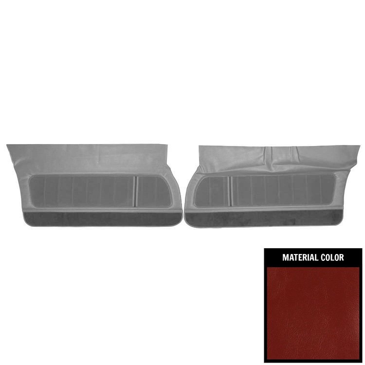 80FDLT38-P Frnt Door Panels for 1980-81 Camaro LT/Berlinetta/Custom Vinyl Pre-Assembled Carmine