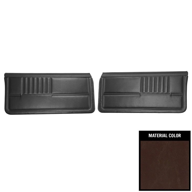 82FD01-PB Front Door Panels for 1982-1985 Chevrolet Camaro Standard Pre-Assembled Maroon