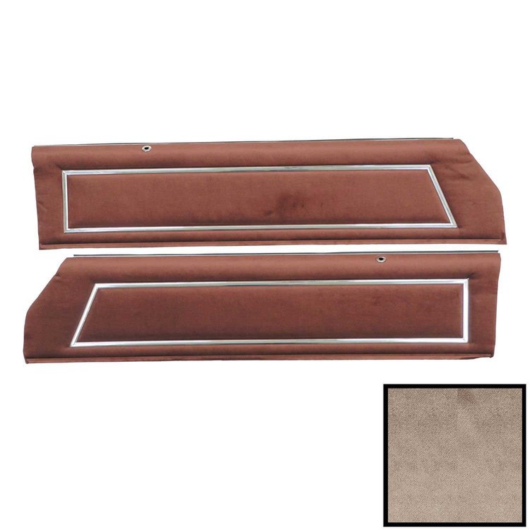 83UD02-P Front Door Panels for 1983 Buick Regal/Limited Pre-Assembled Gray