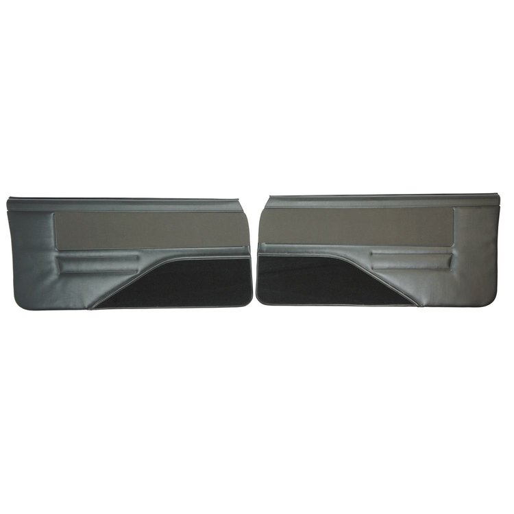 84ED1917-PB Front Door Panels for 1984-1987 Firebird/Trans Am Pre-Assembled Black/Graphite