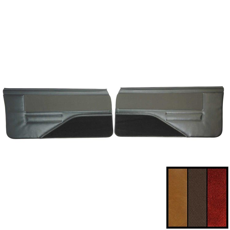 84ED6217-PB Front Door Panels for 1984-1986 Firebird/Trans Am Pre-Assembled Camel/Graphite