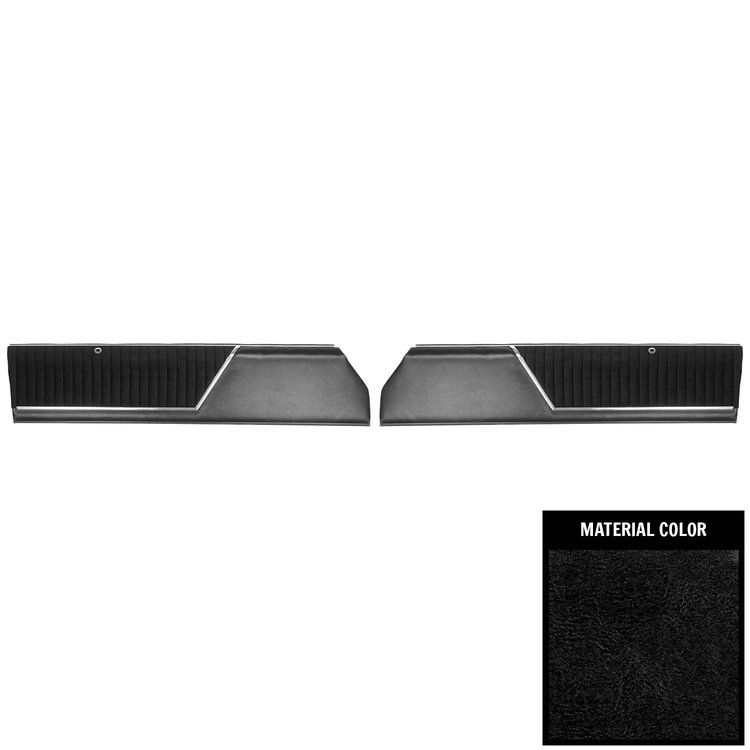 85CDC70-P Front Door Panels for 1985-1988 Cutlass/442/Supreme Pre-Assembled Black