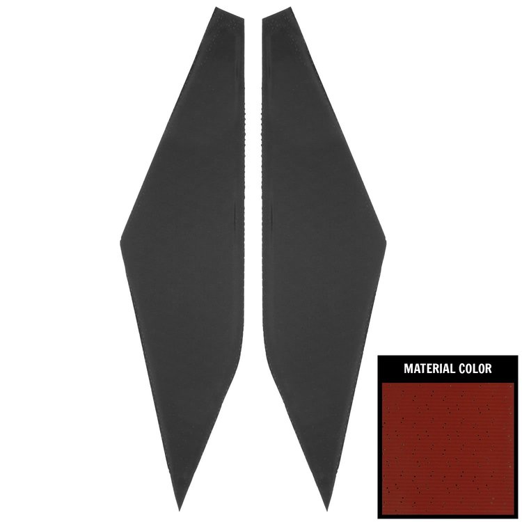 AHB757103 Perforated Earmuff Boards for 1966-1967 Plymouth GTX/B-Body Dark Red