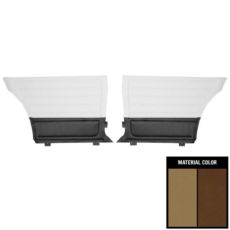 D265-2T Rear Door Panels for 1965 Chevrolet Chevelle, 2-Door Sedan Saddle