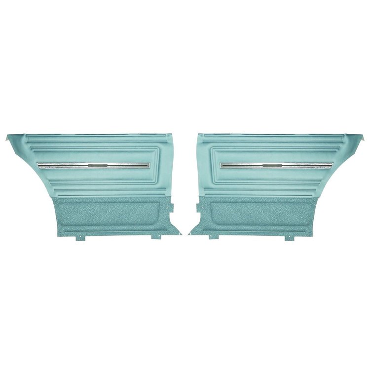 D283T Rear Door Panels for 1966 Chevrolet Chevelle, 2-Door Sedan Light Blue
