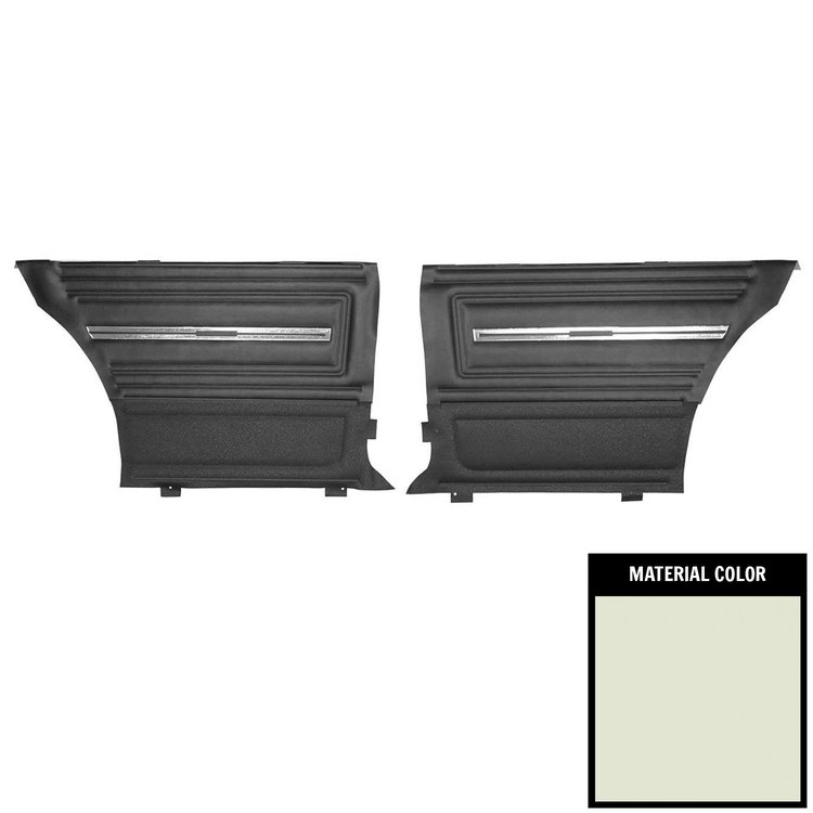 D288T Rear Door Panels for 1966 Chevrolet Chevelle, 2-Door Sedan 2 Tone Fawn