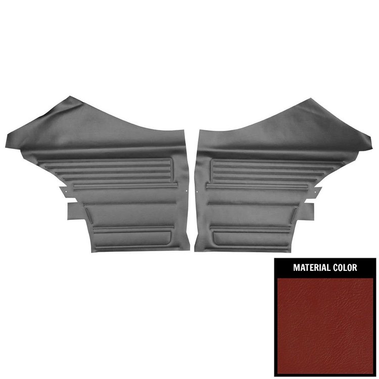 D311CT Rear Door Panels for 1968 Chevrolet Chevelle, 2 Door Sedan Red