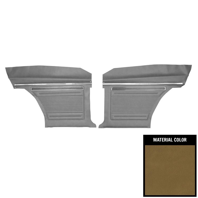 D329-3C Rear Door Panels for 1971 Chevrolet NovaCustom 2-Door Sedan Jade Green