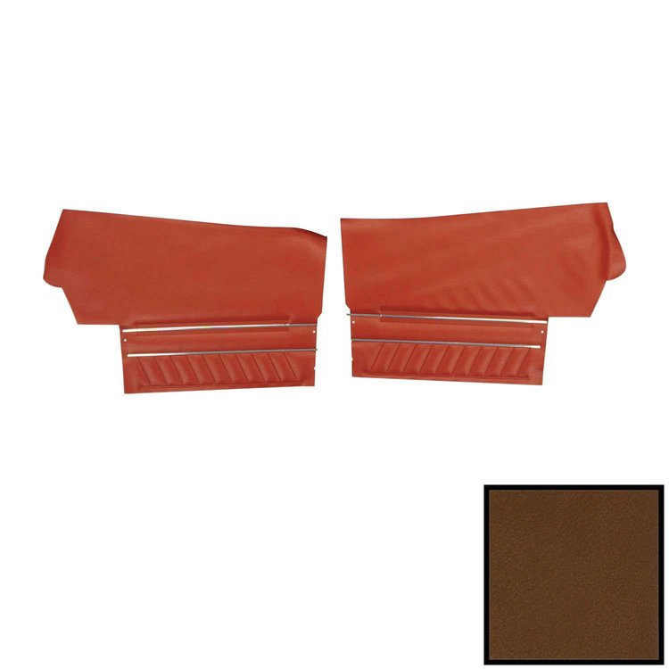 D469-1V Rear Door Panels for 1970 Pontiac GTO/Lemans Sport Convertible Dark Saddle