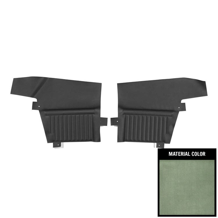 D602V Rear Door Panels for 1969 Pontiac Firebird Standard Convertible Dark Metallic Green