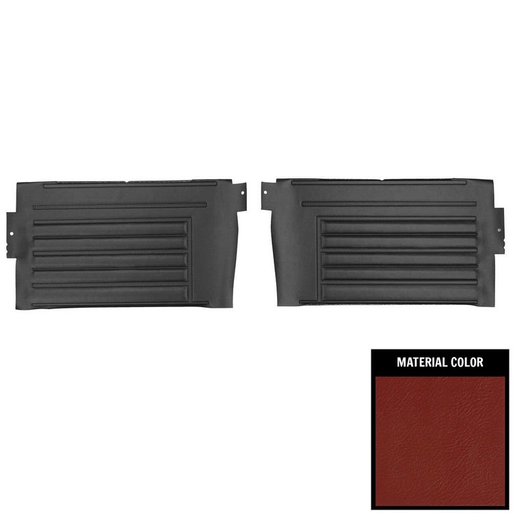 DO231V Rear Door Panels for 1967 Chevrolet Chevelle, Convertible Red/Gold Edition