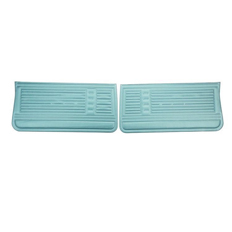 DO232 Front Door Panels for 1967 Chevrolet Chevelle, Light Blue/Gold Edition